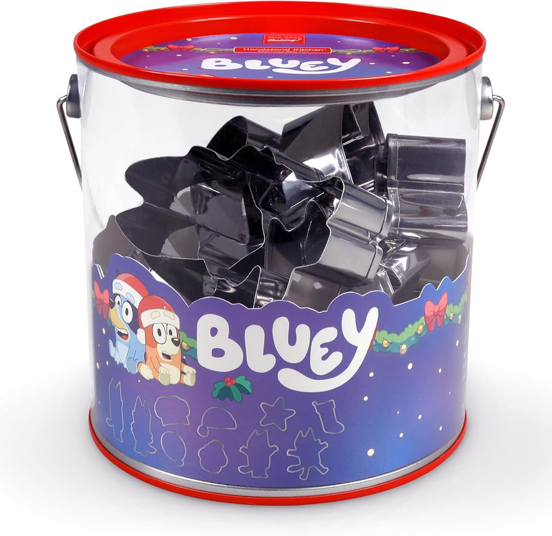 Bluey 10-Piece Holiday Cookie Cutter Set with Bluey, Bingo, Bandit and Chilli Co