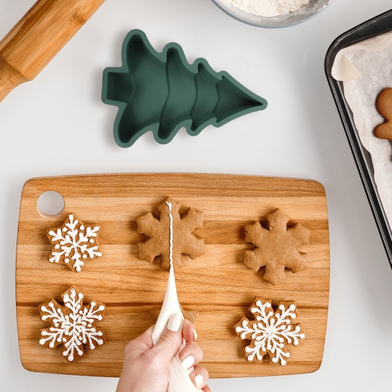 3 Pcs Christmas Tree Silicone Mold Holiday Molds Dessert 3d Cake Pan gallery