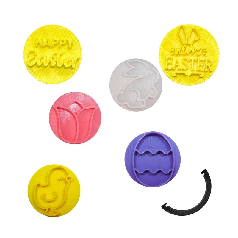 EASTER SET OF 7 COOKIE STAMP EMBOSSERS MADE IN USA PR9057