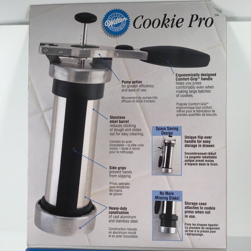 WILTON COOKIE PRO 10 Disc Shapes Fold Over Handle Storage Case, Instructions NIB gallery