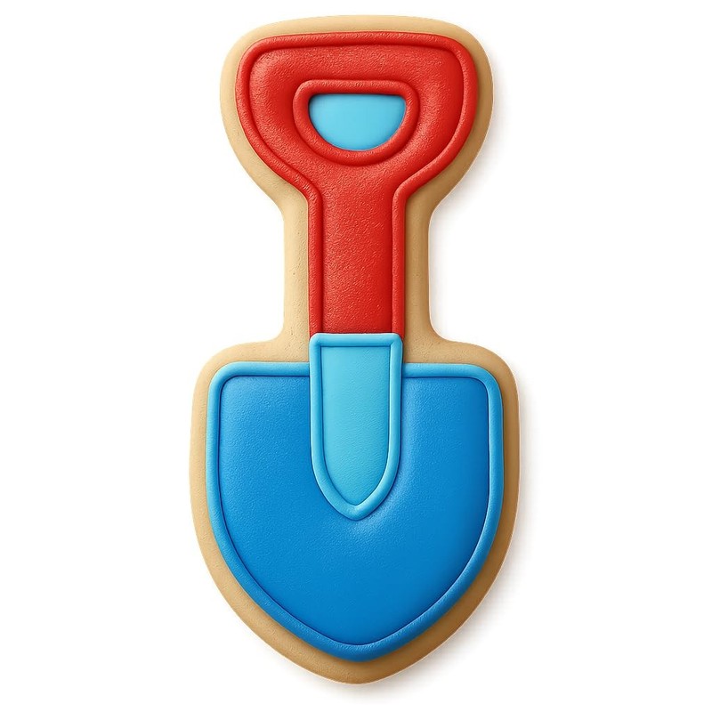Round-Point Shovel Cookie Cutter & Stamp, Fondant & Clay - 4x1.8 gallery
