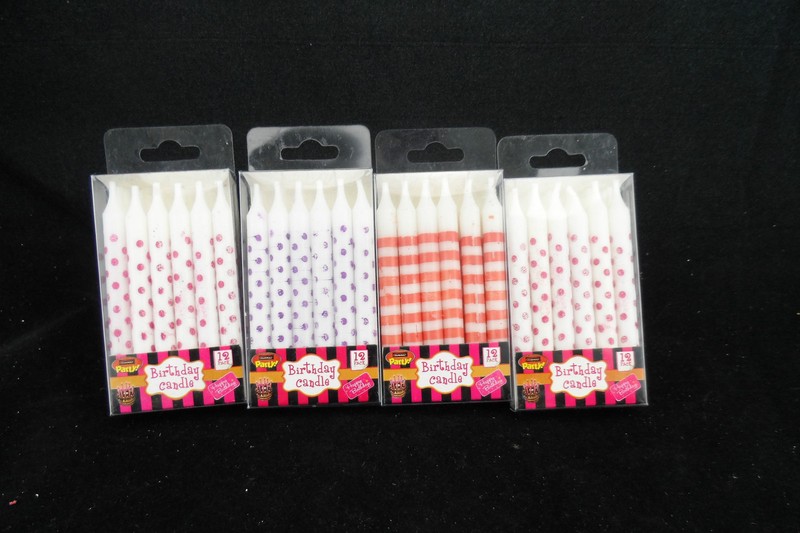 2 x PACK OF 12 BIRTHDAY CANDLES – PURPLE AND RED – FREE POSTAGE