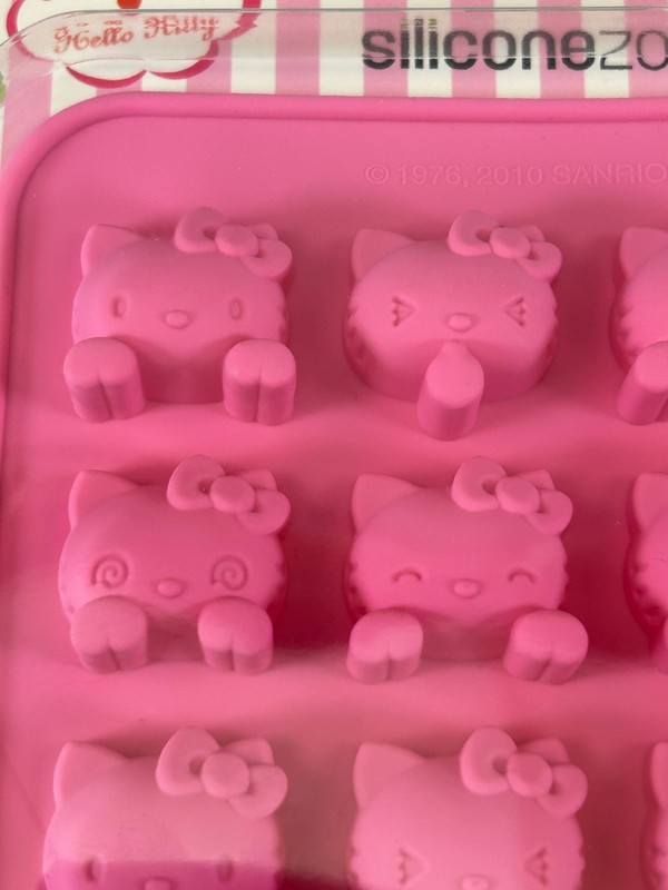Hello Kitty Pink Silicone Chocolate Mold Non-Stick BPA Free Dishwasher Safe NEW gallery
