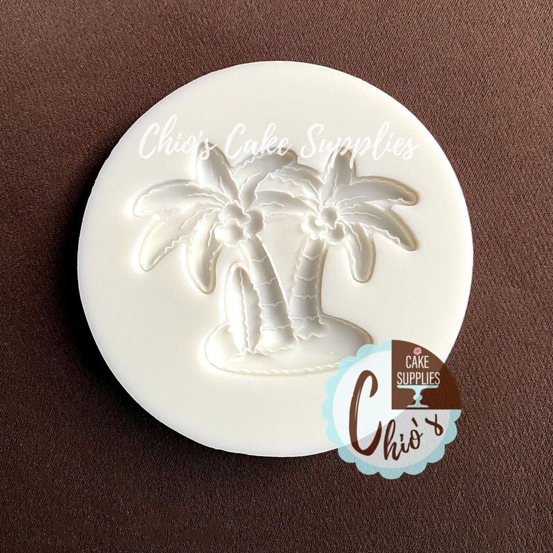 Two Palm Trees With Coconuts Silicone Mold
