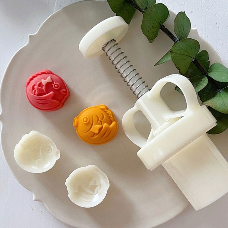 Hand Pressure Fish Shape Fondant Mooncake Mould Press Cookie Cutters Baking Tool gallery