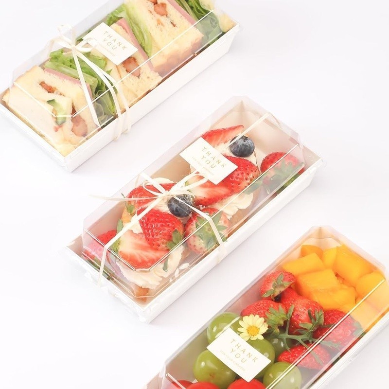 100pcs Charcuterie Boxes W/ Lids Sporks Stickers Ribbons Bakery Events Catering gallery