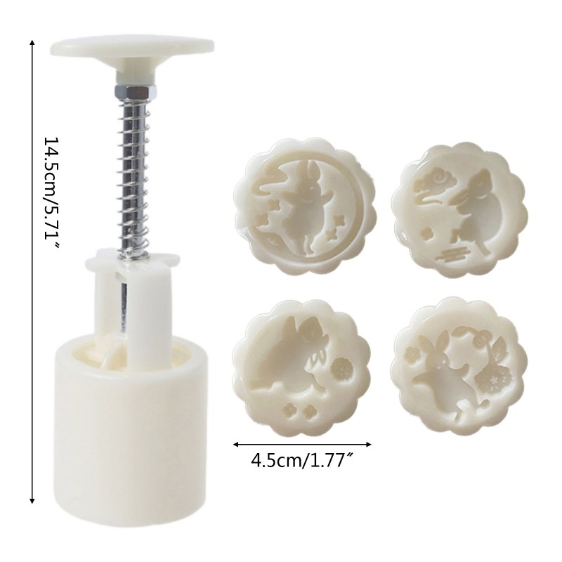 Plastic Material Mooncake Molds Stamp Moon Cake Mould Cartoon Bunny Shaped Molds gallery