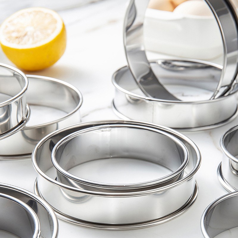 8/9/10CM English Muffin Rings Crumpet Rings Double Rolled Tart Ring Baking Tool gallery
