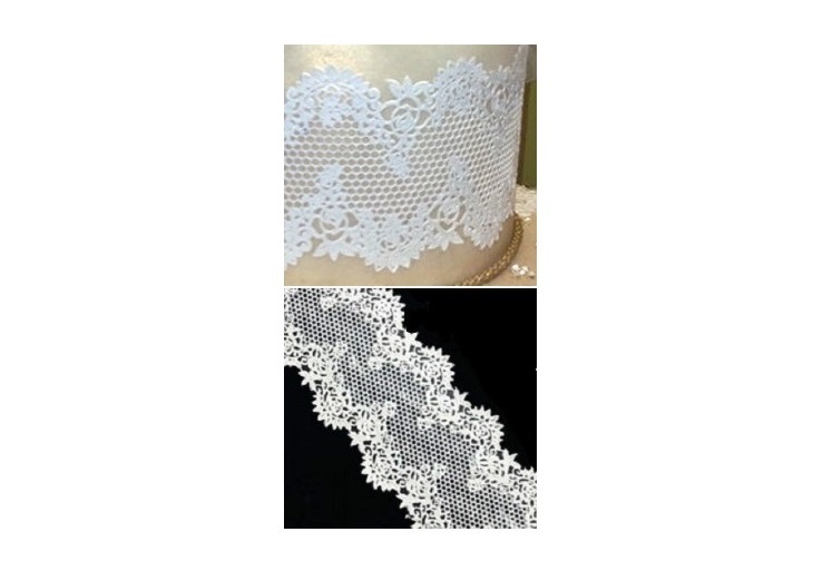 2 x EDIBLE LACES FOR CAKES - WEDDING BIRTHDAY ANNIVERSARY gallery