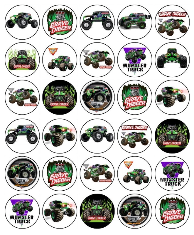 Monster Truck El Torro Edible Cake Topper Wafer Cake Decorations (2 Sizes)
