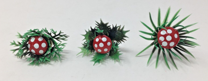 Vintage Unused Set of 12 Mushroom/Leaves Cake Decoration Toppers gallery