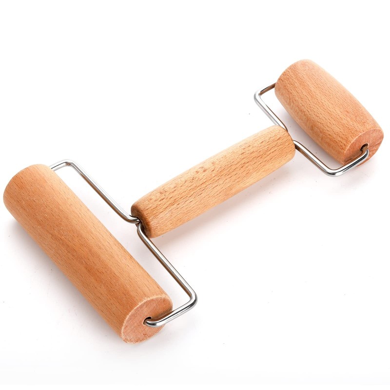 4 Pack Wood Pastry Pizza Roller, Non Stick Wooden Rolling Pin for Home, Profe... gallery
