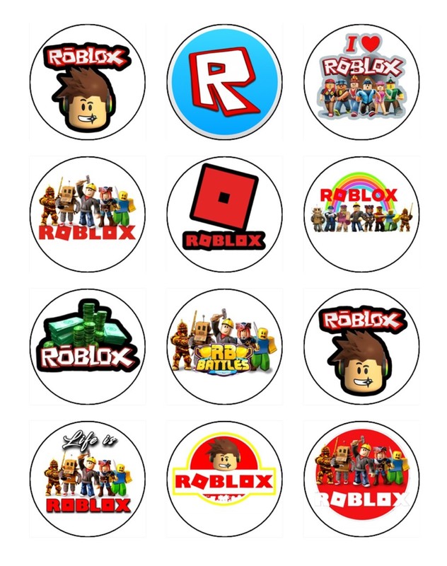 Roblox Edible Cupcake Toppers Icing Birthday Cake Gaming Decorations (2 Sizes)