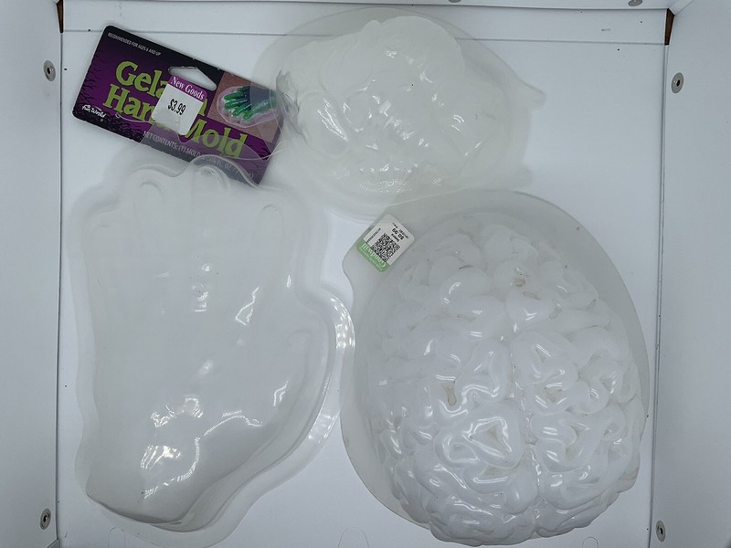 Heart Hand Brain Molds For Gelatin Ice Halloween