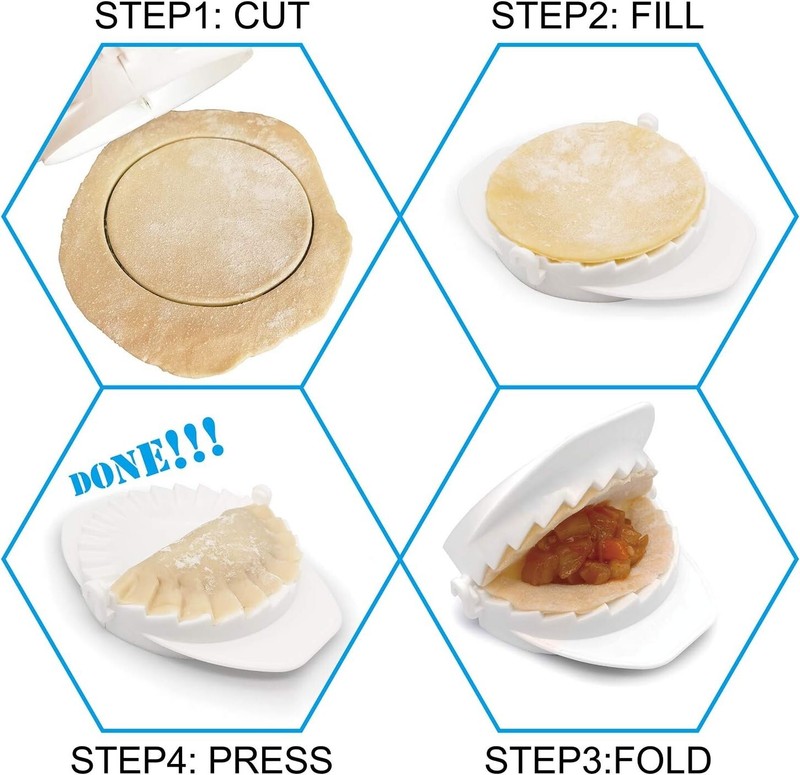 Dough Press Set Perfect For Dumpling Calzone Ravioli Empanada Turnover & Pierogi gallery