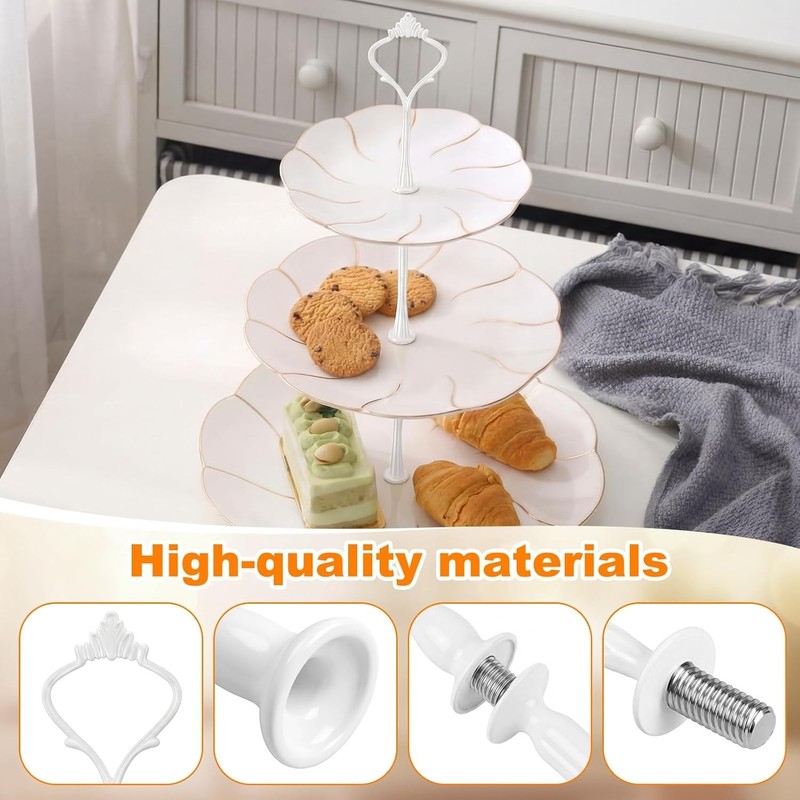 Elegant 3 Tier Cake Stand Kit - 6 Sets of Versatile Fittings for Desserts gallery