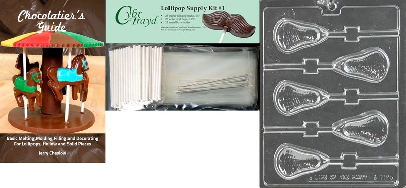 Large Lacrosse Lolly Chocolate Mold with Lollipop Supply Bundle Includes 25 L…