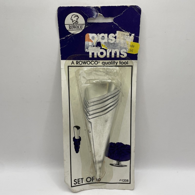 Vintage Wilton Rowoco Pastry Horns Set of 6 Metal Molds Puff Pastry Cannoli