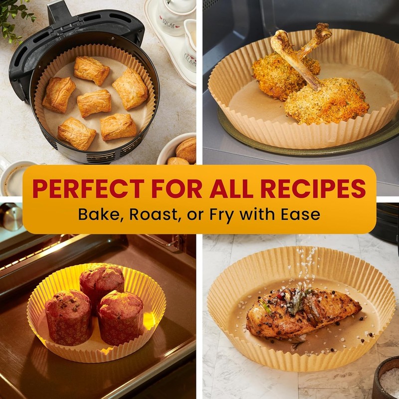 400PCS Air Fryer Liners 8" Round Non-Stick Oil Proof for 5-8QT Basket gallery