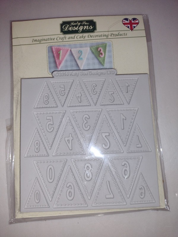 Katy Sue Designs KSD Silicone Mould Bunting Numbers Cake Chocolate Decorations