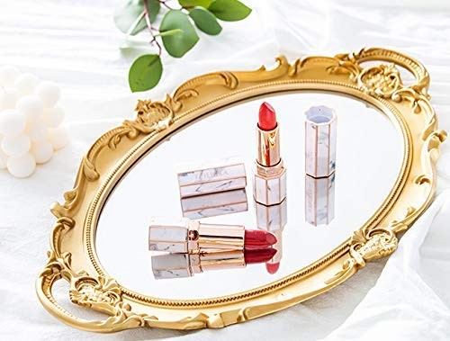 Sooyee Decorative Gold Mirror Tray with Handle for 14" x 9.8" x 1.1", gallery