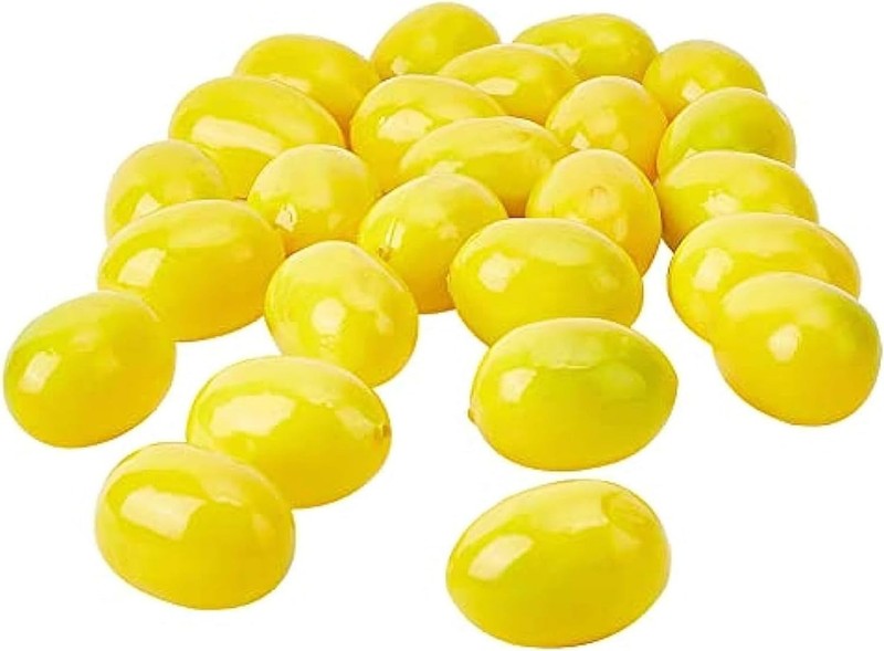 20Pcs Yellow (Lemon) Mini Fake Lemon Fruit, Plastic Fo Vetables Fruit