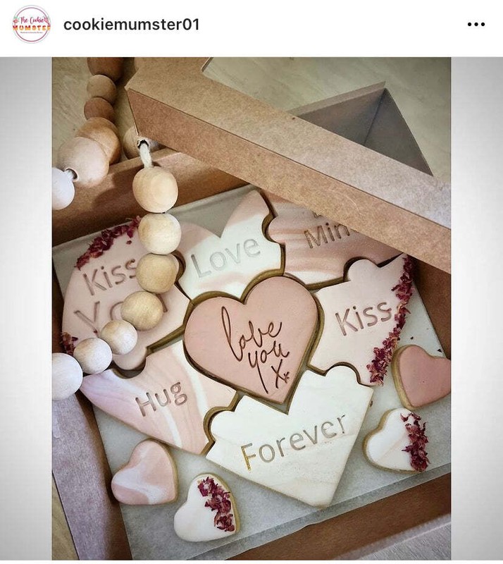 Valentine’s day Cookie Cutter Stamp Love Heart Puzzle conversation messages