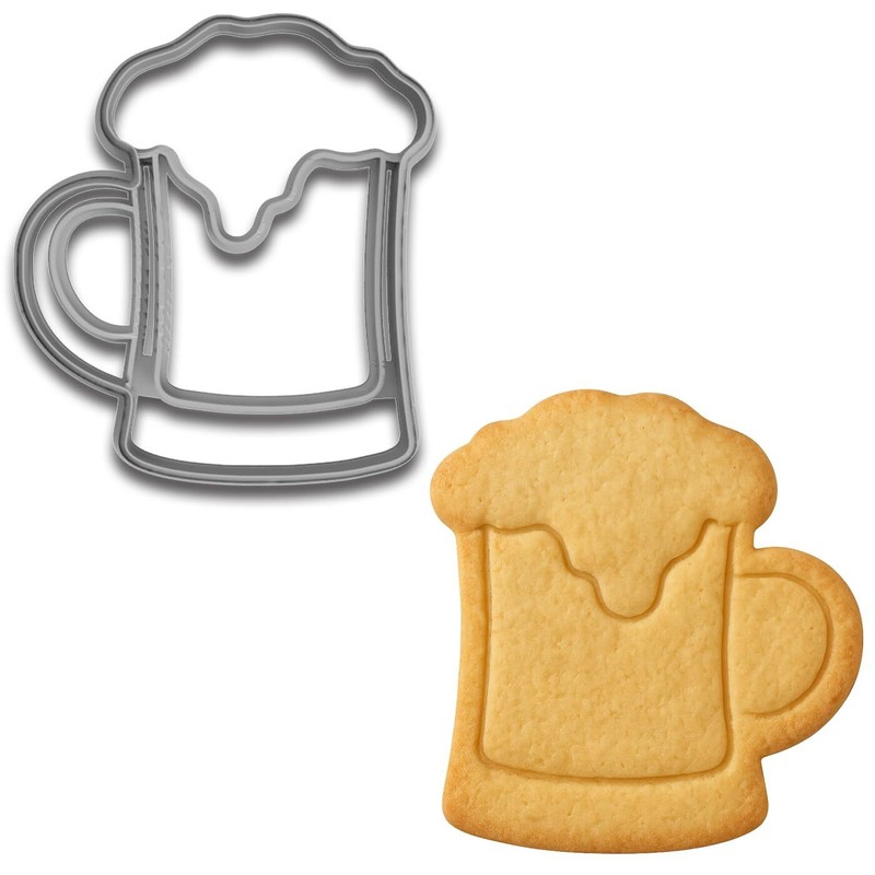 Beer Mug with Foam Cookie Cutter (4×3.5″) – Perfect for Beer Lovers,
