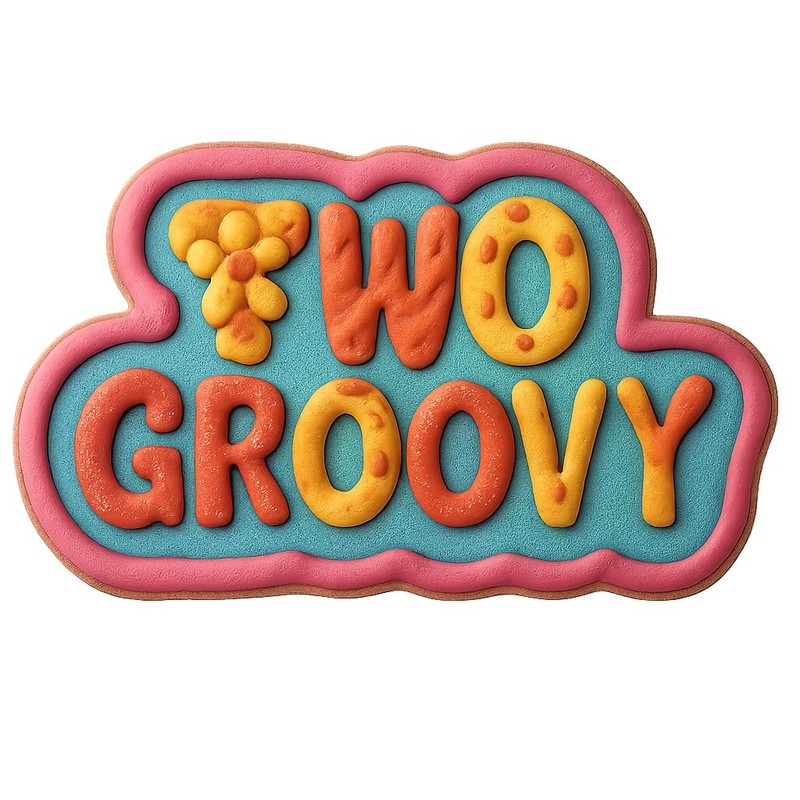Pop Art Two Groovy Cookie Cutter & Stamp, Fondant & Clay - 4x2.3 gallery