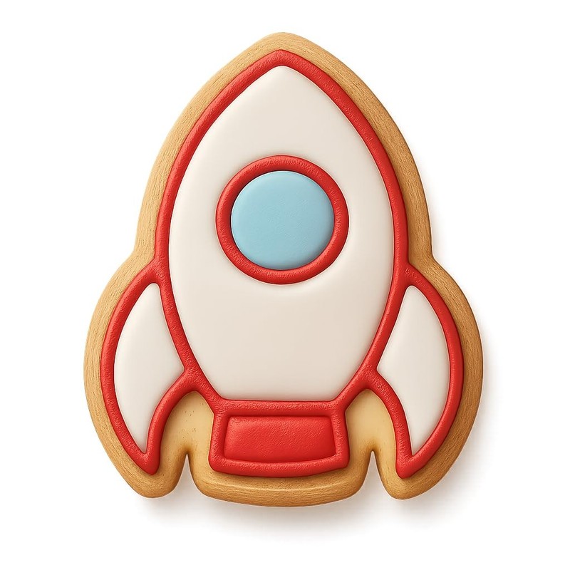Classic Spaceship Cookie Cutter & Stamp - 4x3 gallery