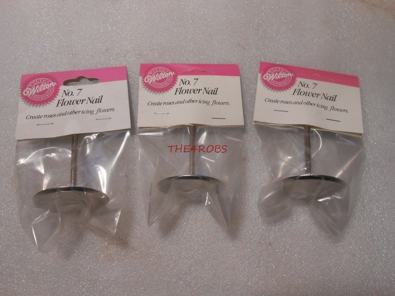 3 Wilton No.7 Flower Nail New in Packages