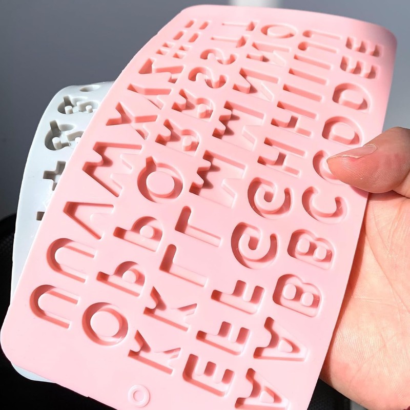 2PCS Reusable Silicone Letter & Number Molds | Non-Stick Baking Tools for Cho... gallery