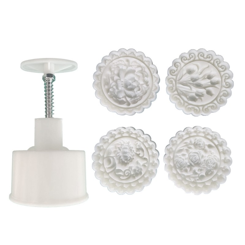 Plastic Material Mooncake Mold Flowers Shape Mooncake Stamps Mooncake Moulds gallery