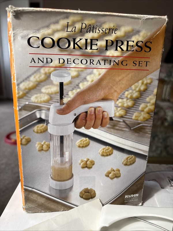 Kuhn Rikon Cookie Press & Decorating Kit Instruction Recipes Accessories 20 Disc