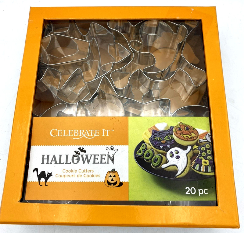 Celebrate it Halloween Metal Cookie Cutters 20 Piece Set NEW Open Box