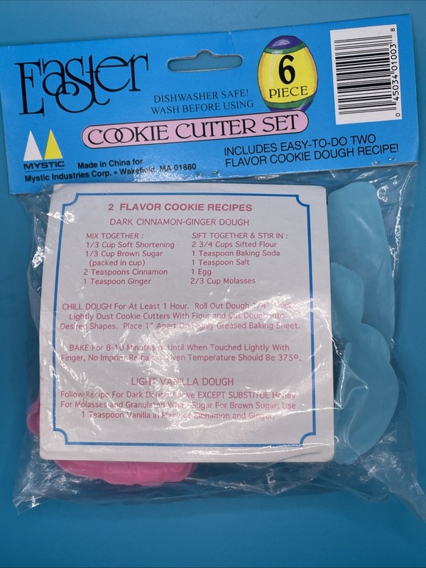 Mystic Easter Cookie Cutter 6 Piece Set New in Package With Recipe Card gallery