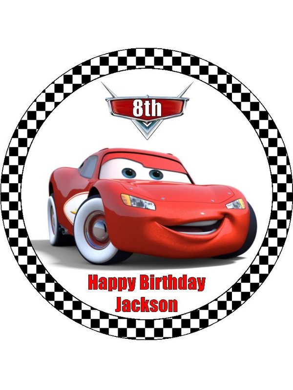 Cars Lightning McQueen Edible Cake Topper Icing Cake Decoration (4 Designs) gallery