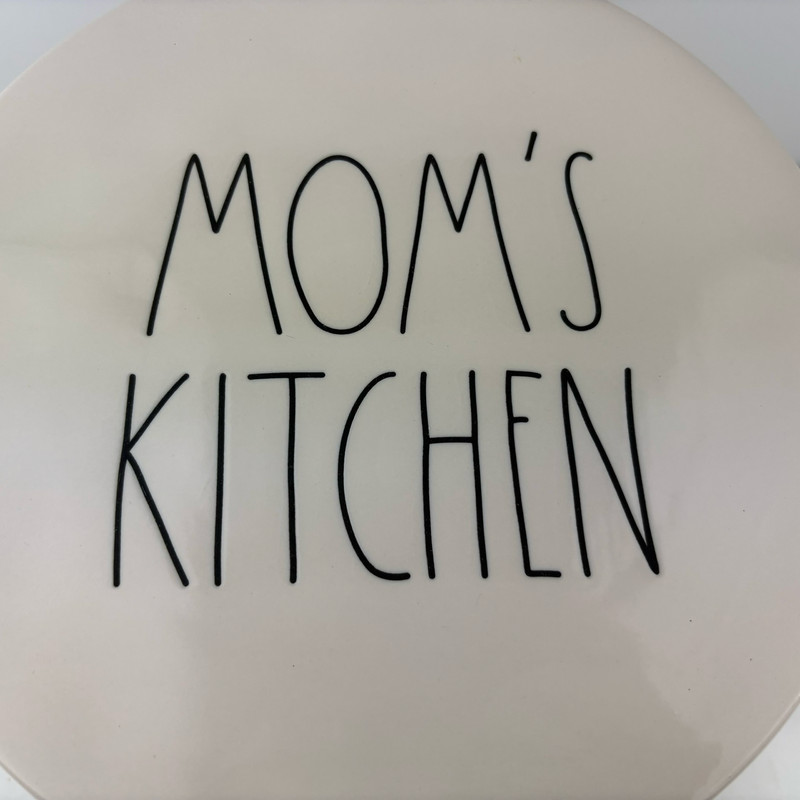 Rae Dunn by Magenta MOM'S KITCHEN Cake Stand Pastry Display 9.75" X 7" Farmhouse gallery