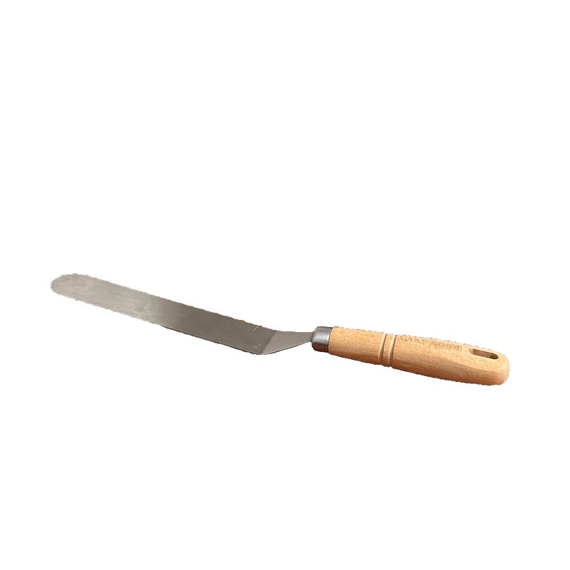 Cake Boss Beechwood 8'' Offset Icing Spatula Knife Spreader Stainless Steel gallery