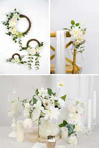 White Artificial Flowers Combo Box - Wedding Decor, Fake Flowers Fairy White gallery