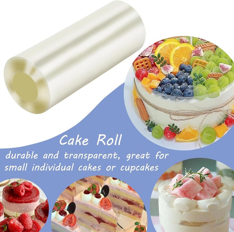 2Pack Cake Collars 5×394inch Transparent Acetate Sheets Baking Clear Cake Strips gallery
