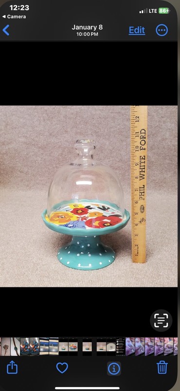 Pioneer Woman ~ FLEA MARKET ~ Ceramic ~ Cupcake Stand ~ Scalloped Edges gallery
