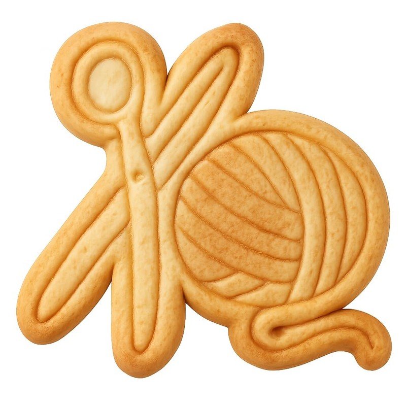 Scissors and Yarn Cookie Cutter & Stamp, Fondant & Clay - 4x3.2 gallery