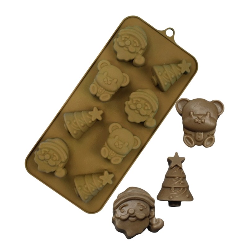 Flexible Silicone Christmas Chocolate Molds Cake Moulds Home Baking Accessories gallery