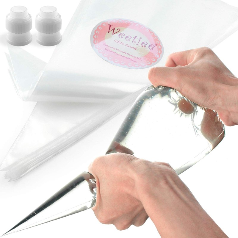 Pastry Piping Bags -100 Pack-16-Inch Disposable Cake Decorating Bags Anti-Bur…