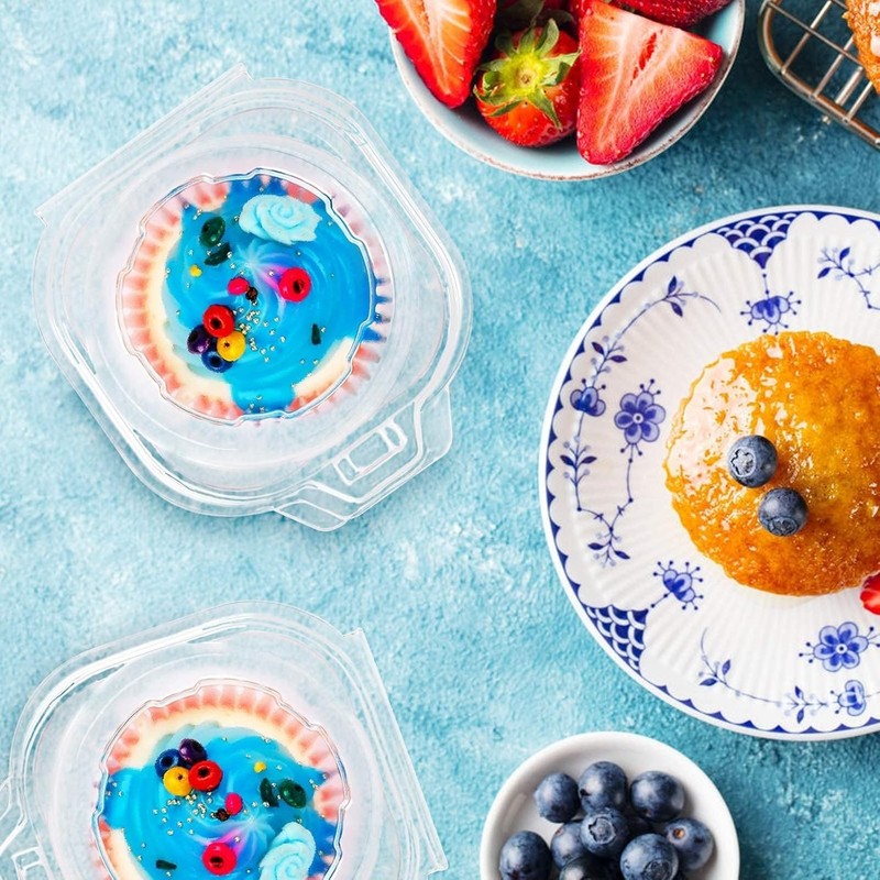 200 Pack Plastic Cupcake Containers | Stackable Design gallery