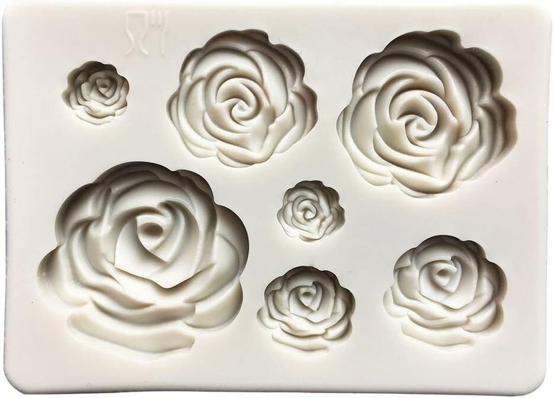 2PCS Rose Flowers Silicone Molds Cake Chocolate Mold Wedding Cake Decorat gallery