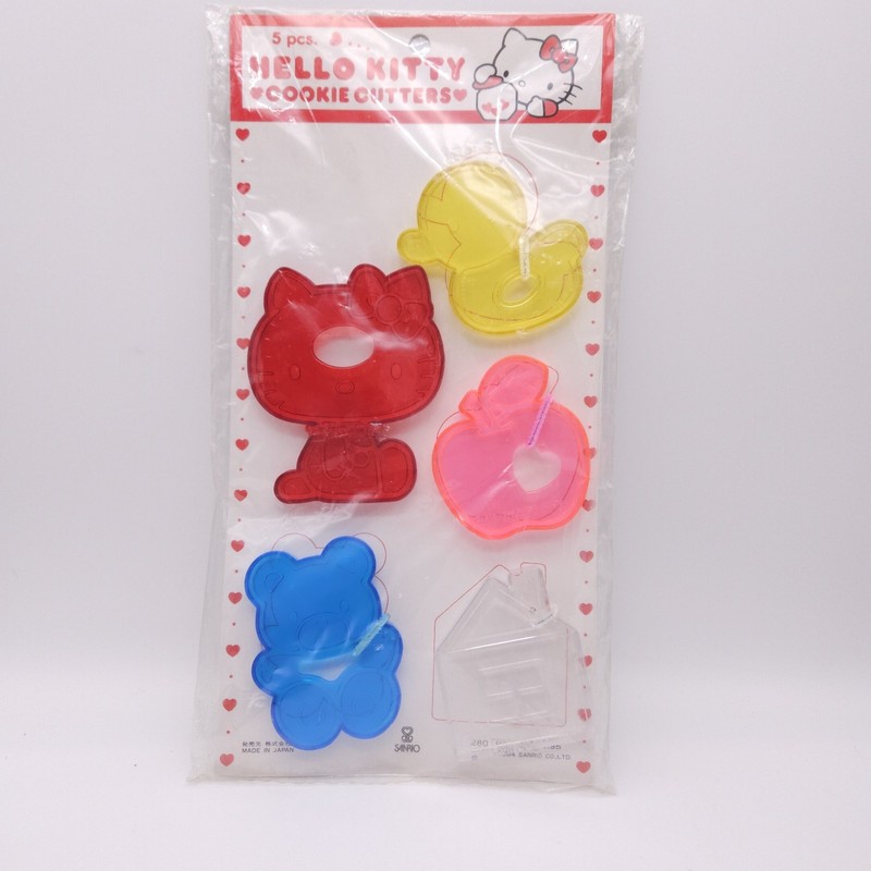 Vintage Sanrio Hello Kitty Cookie Cutter Set Brand New 5 Pieces
