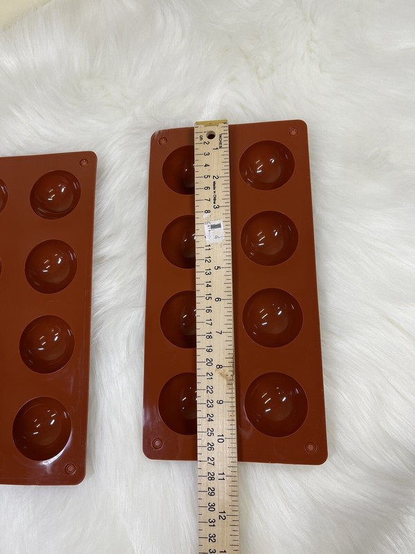 Semi Sphere 2" Diameter Silicon MOLDS Chocolate Baking Jelly Candy 5"x10.5" gallery