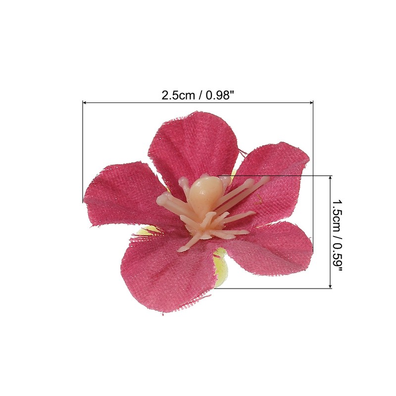0.98" Artificial Cherry Flower Heads 50 Pack Pink Roses gallery